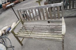 Wooden garden bench, 123cm wide