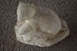 Small badger garden ornament, height 25cm