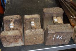 Three vintage Avery weights