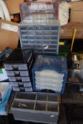 Quantity of workshop storage boxes