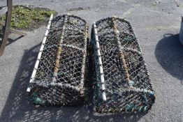 A pair of crab cages