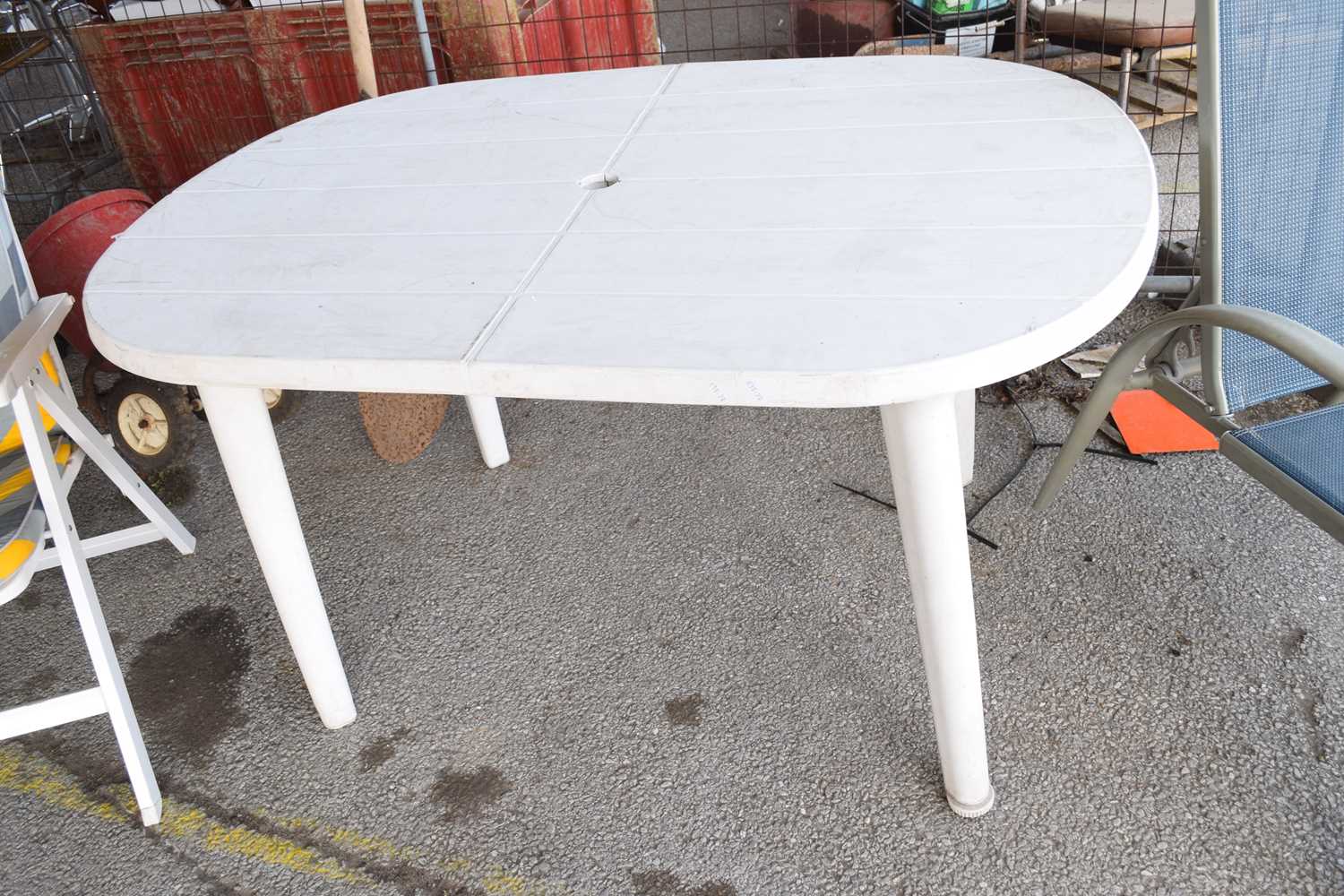 uPVC white garden table