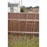 Pair of obelisk style plant supports, 143cm high