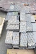 Quantity of reclaimed Staffordshire Blue/Brindle Victorian diamond pavers