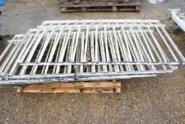 Quantity of metal railings, height approx 100cm