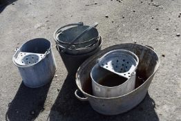 Qty of galvanised buckets