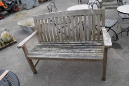 Wooden garden bench, total width 131cm