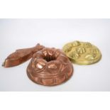 Quantity of Victorian copper jelly moulds and blancmange moulds (3)