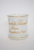 Coalport Dated Mug with inscription in gilt dated 18518cm highGood condition