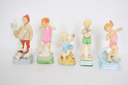Group of Royal Worcester figures including two Dorothy Doughty figures 'Months of the Year' and