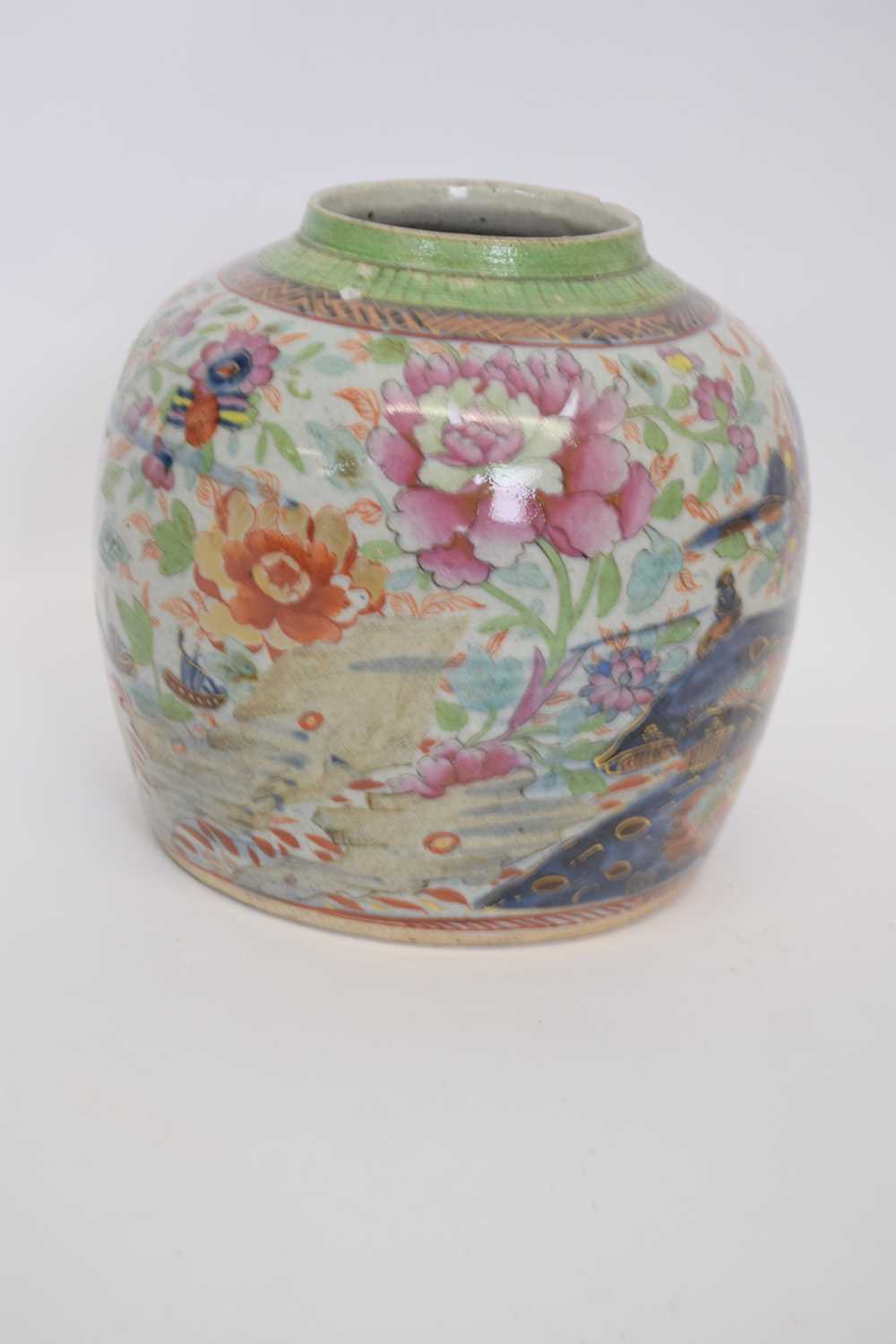 Late 18th/early 19th century Chinese porcelain ginger jar with overglaze European decoration - Image 4 of 6
