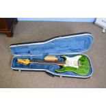 Ibanez RX Series electric guitar with fitted travel case