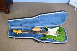Ibanez RX Series electric guitar with fitted travel case