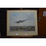 Gerald Coulson 'Low Level Strike' print of a RAF Mosquito. Artist signed to mount. Published by