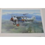 Roy Huxley Limited edition print of a 'Gloster Gladiator' number 52/950. Signed by artist on