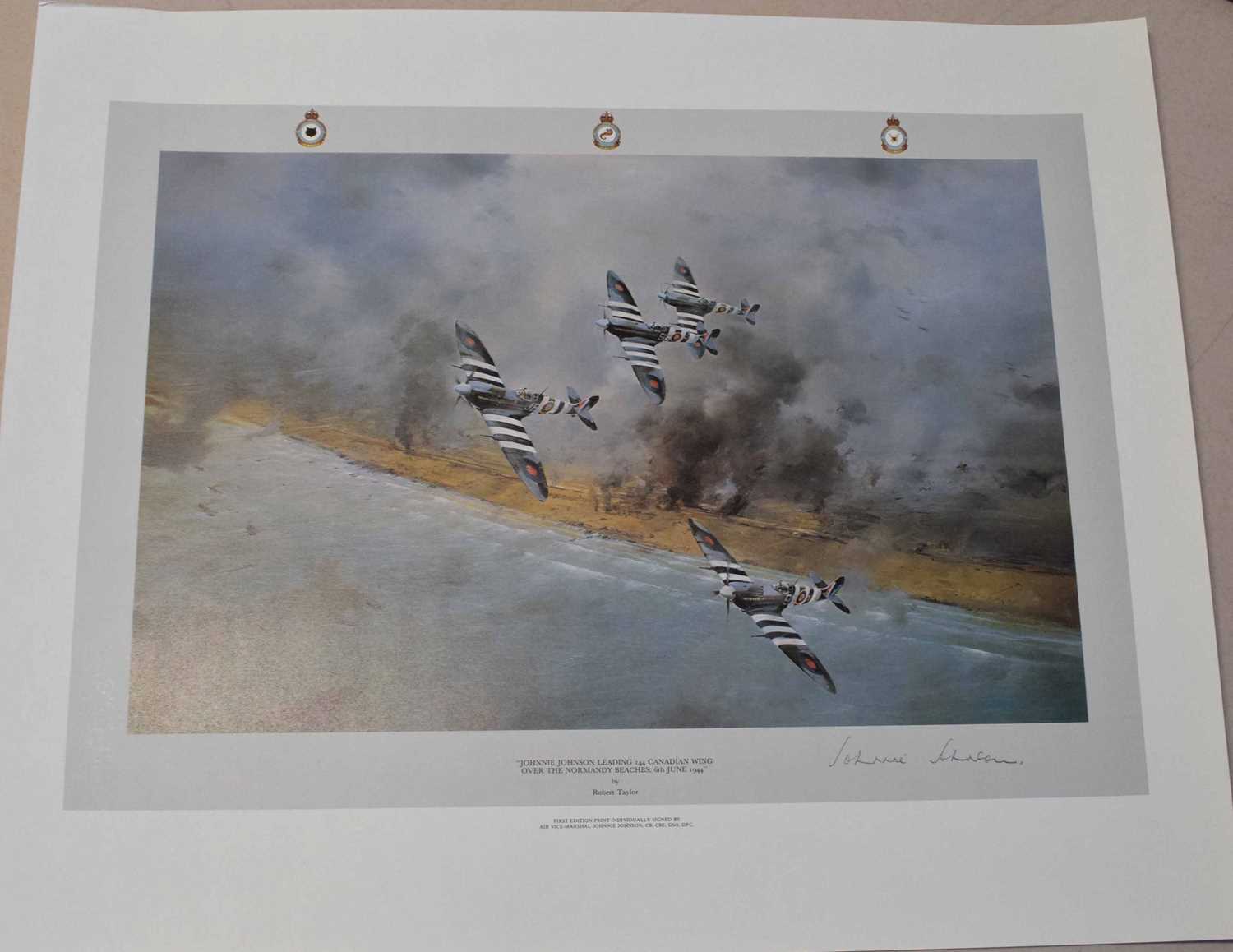 Group of limited edition aviation prints by Robert Taylor including 'Eagle Squadron Scramble', - Image 3 of 4