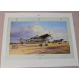 Group of limited edition aviation prints by Robert Taylor including 'Eagle Squadron Scramble',