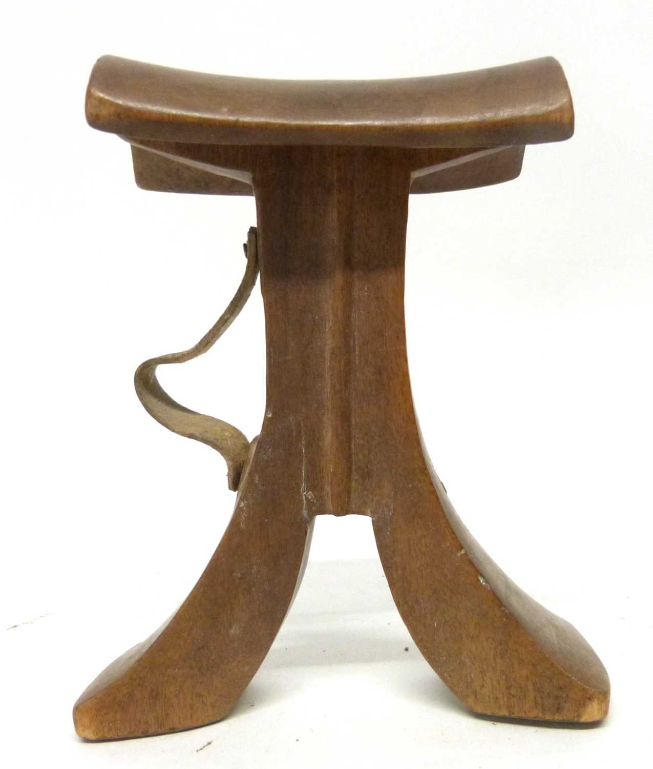 A Kenyan Pokot plain wooden headrest