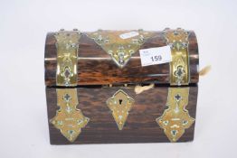 Jewellery casket with brass mounts