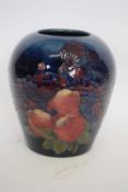 Large Moorcroft vase, the ovoid body with tube lined decoration of the Finches pattern, 27cm high