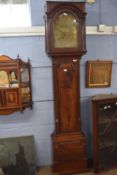 Bezer Sellers, London, George III longcase clock with brass face with Roman and Arabic numerals to