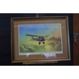 Print of 'Bristol Bulldog' fighter by Barrie. A.F Clark. '80' signed by the artist on the