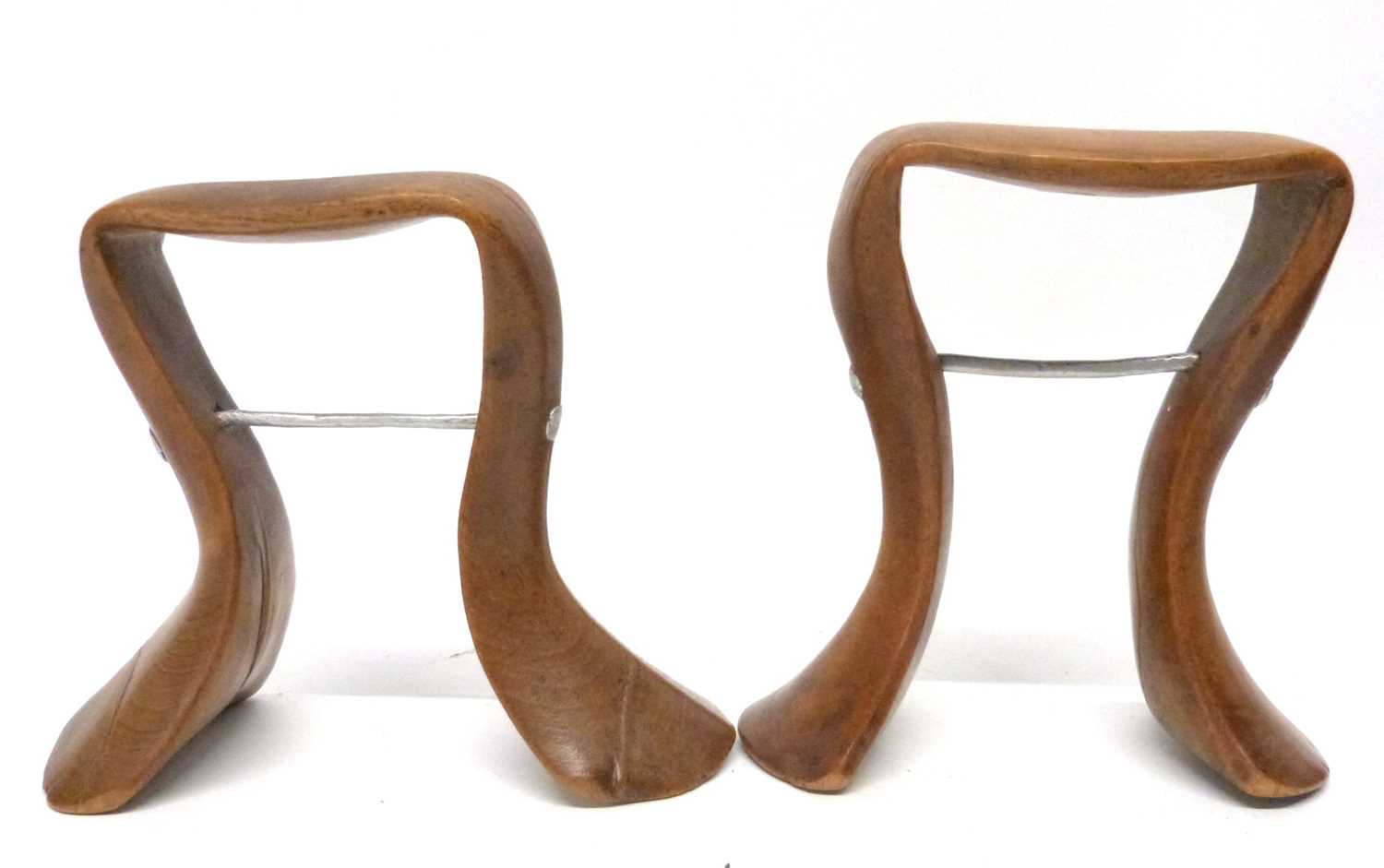 Two Ugandan Karamajong headrests (2)