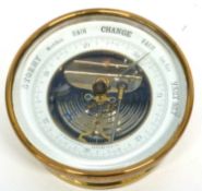 Barometer in brass case