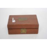 Wooden case from the City of Lincoln Working Standards Weights 8oz to 1/4 oz, (weights lacking)