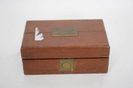 Wooden case from the City of Lincoln Working Standards Weights 8oz to 1/4 oz, (weights lacking)