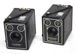 TWO KODAK BROWNIE C BOX CAMERAS