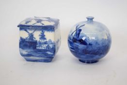 Late 19th century Doulton Burslem Norfolk pattern jar and cover, together with a Doulton Burslem