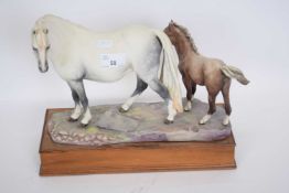 Albany Crafts model of a Welsh mare and foal, modelled by David Lovegrove in a limited edition,