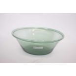 Late 18th century green Scandinavian glass bowl, 29cm diam
