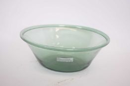 Late 18th century green Scandinavian glass bowl, 29cm diam