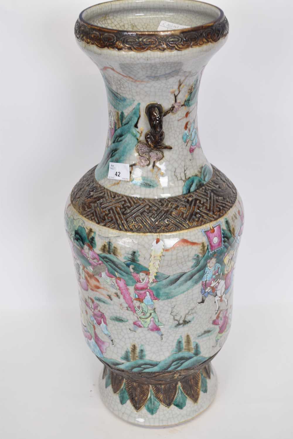 Chinese Crackle Ware Vase - Image 2 of 3