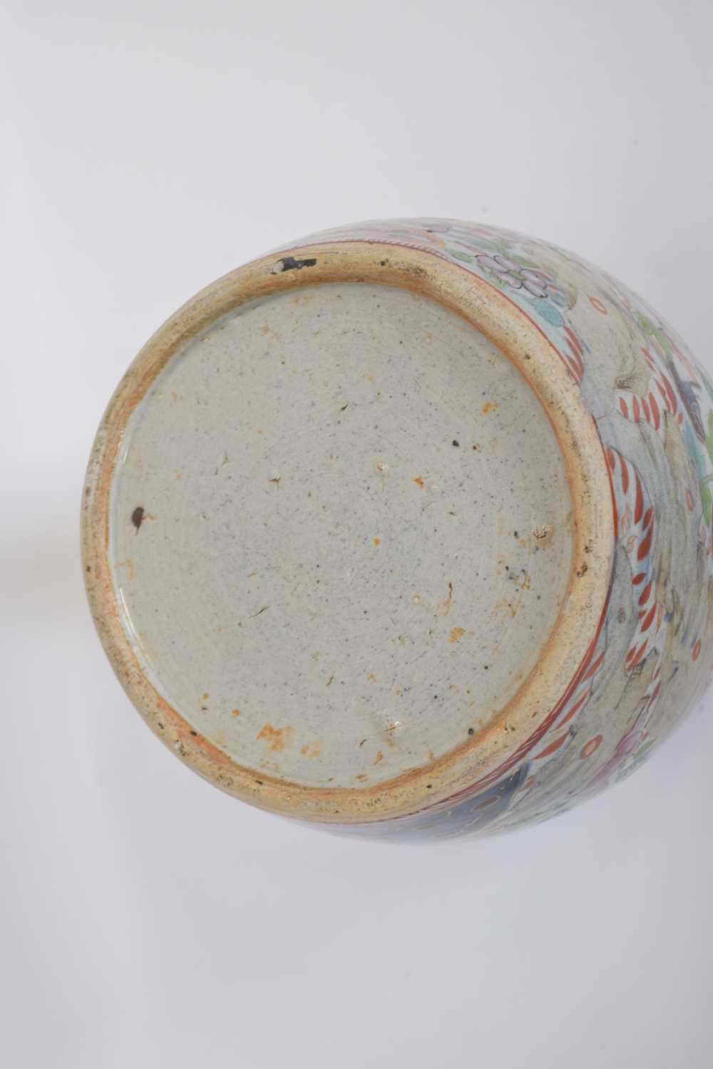 Late 18th/early 19th century Chinese porcelain ginger jar with overglaze European decoration - Image 6 of 6