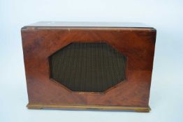 Swedish Svenska Radio Aktiebolag (sra) wooden cased radiola, circa 1938, 47cm wide
