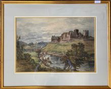 T Bentley, signed watercolour, Richmond Castle, 49 X 35 CM