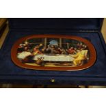 BOXED BRADFORD EXCHANGE PORCELAIN PLATE DEPICTING THE LAST SUPPER