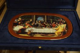 BOXED BRADFORD EXCHANGE PORCELAIN PLATE DEPICTING THE LAST SUPPER