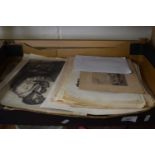 ONE BOX VARIOUS UNFRAMED ENGRAVINGS, BOOK PLATES ETC