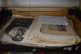 ONE BOX VARIOUS UNFRAMED ENGRAVINGS, BOOK PLATES ETC