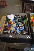 ONE BOX MIXED PLASTIC TOYS