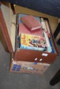 ONE CASE AND ONE SMALL BOX OF MIXED BOOKS (2)