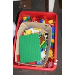 ONE BOX CHILDREN'S PLASTIC BUILDING BLOCKS