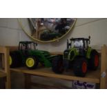 MODERL CLAAS TRACTOR AND A MODEL JOHN DEERE TRACTOR (2)