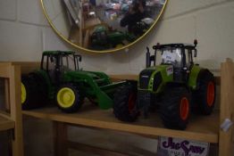 MODERL CLAAS TRACTOR AND A MODEL JOHN DEERE TRACTOR (2)