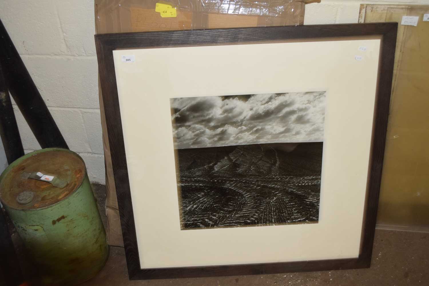 M S COLLINS, BLACK AND WHITE PHOTOGRAPHIC PRINT, PLOUGHED FIELD, F/G