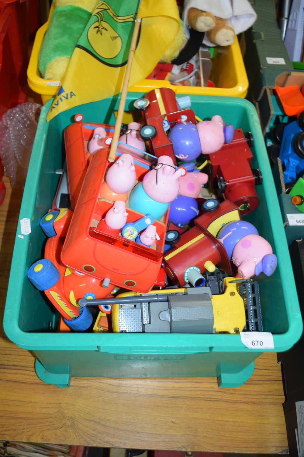 ONE BOX PEPPA PIG TOYS AND OTHERS